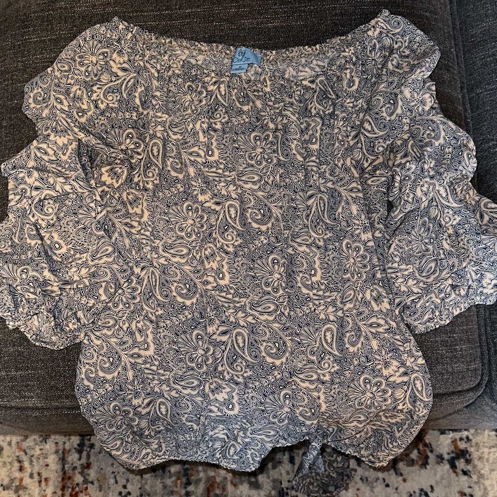 Paisley and Floral Print Blouse